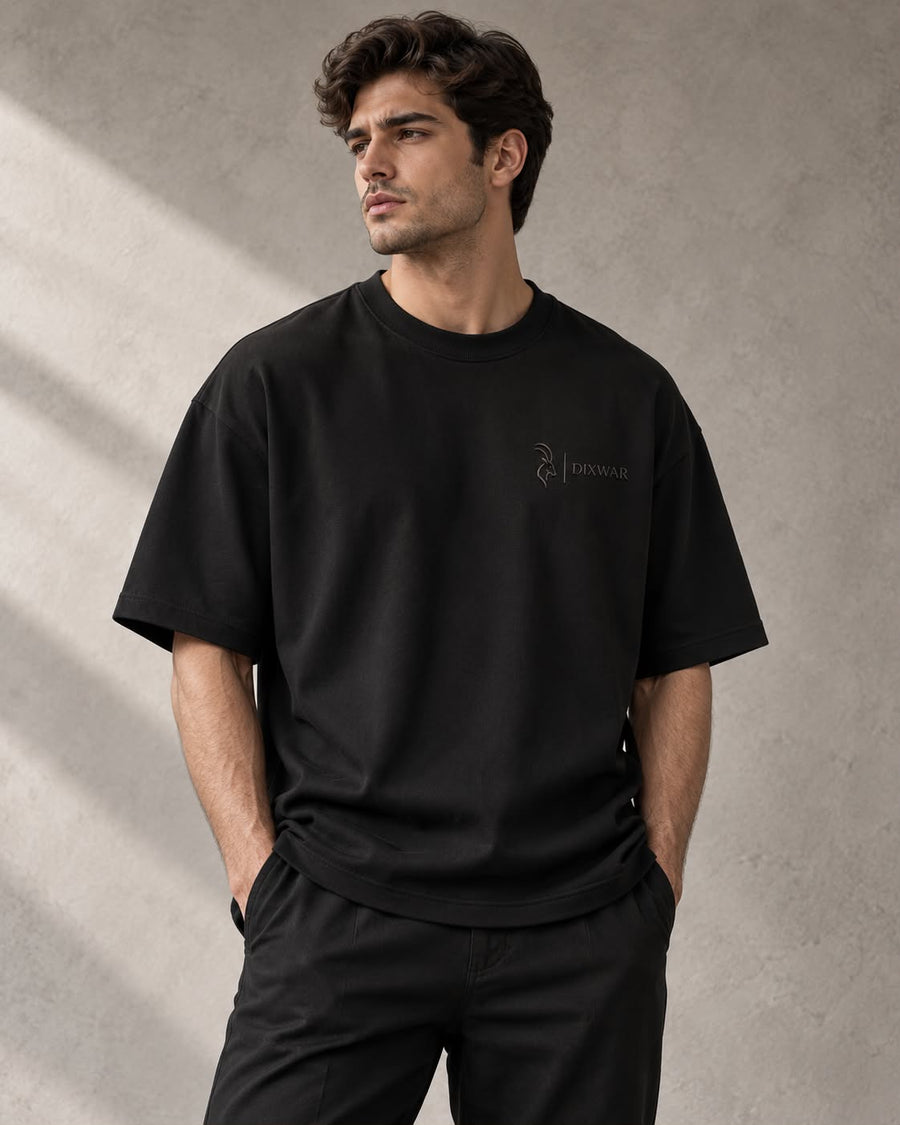 DIXWAR Premium Oversized Tee – Black