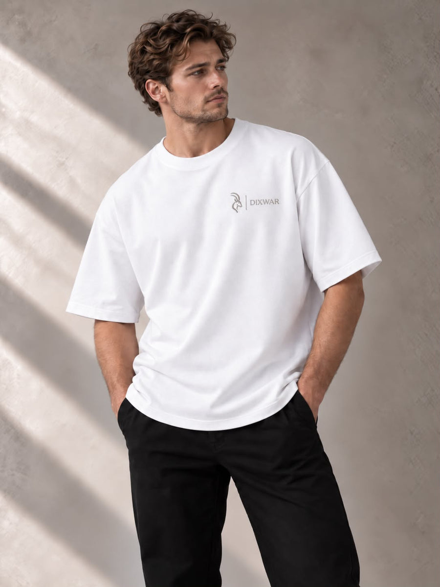 DIXWAR Premium Oversized Tee – White